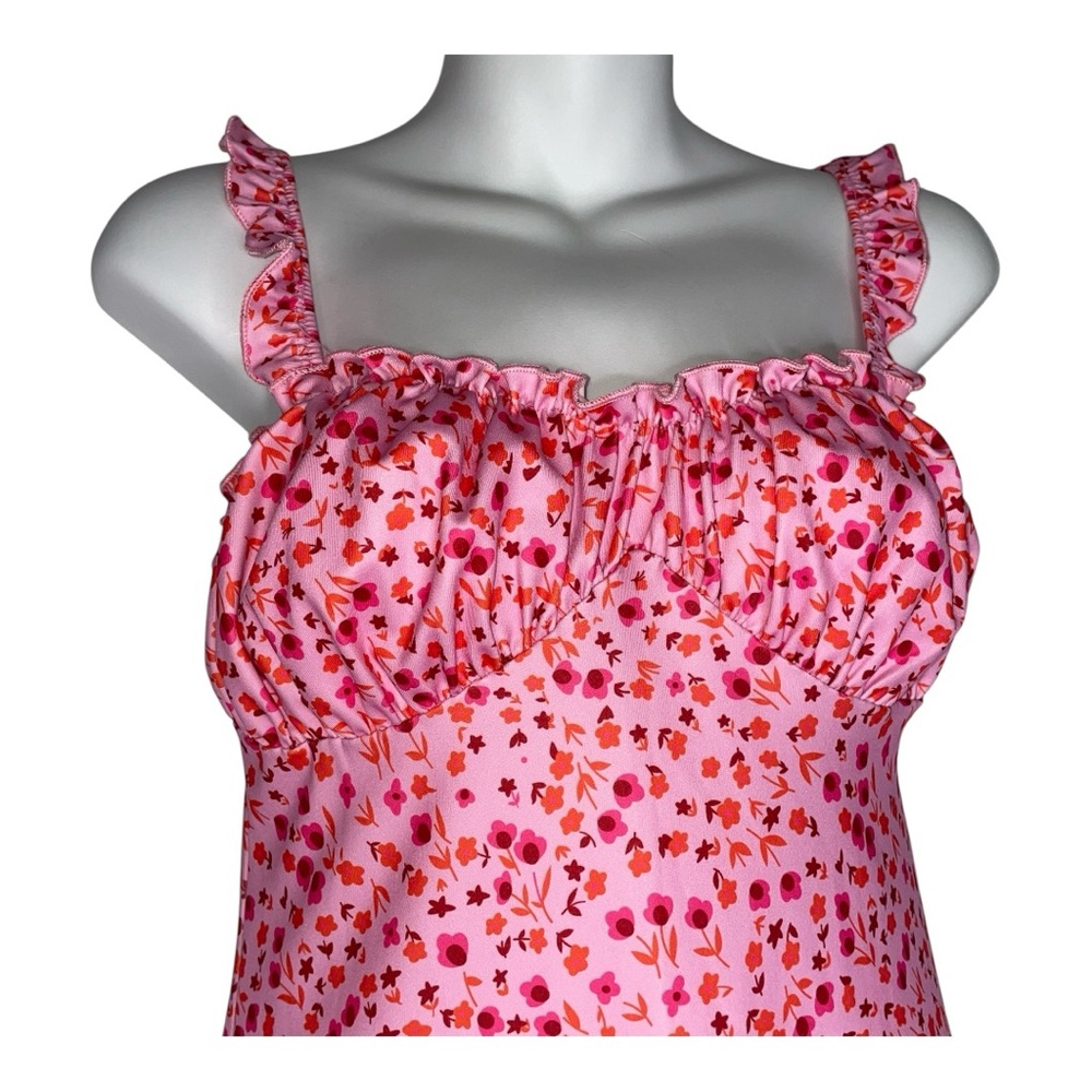 Commense Cami Floral Bohemian Vacation Midi Dress